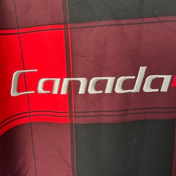 Spyder Shell red and black plaid CANADA, Alpine Canada Jacket - Picture 5 of 11